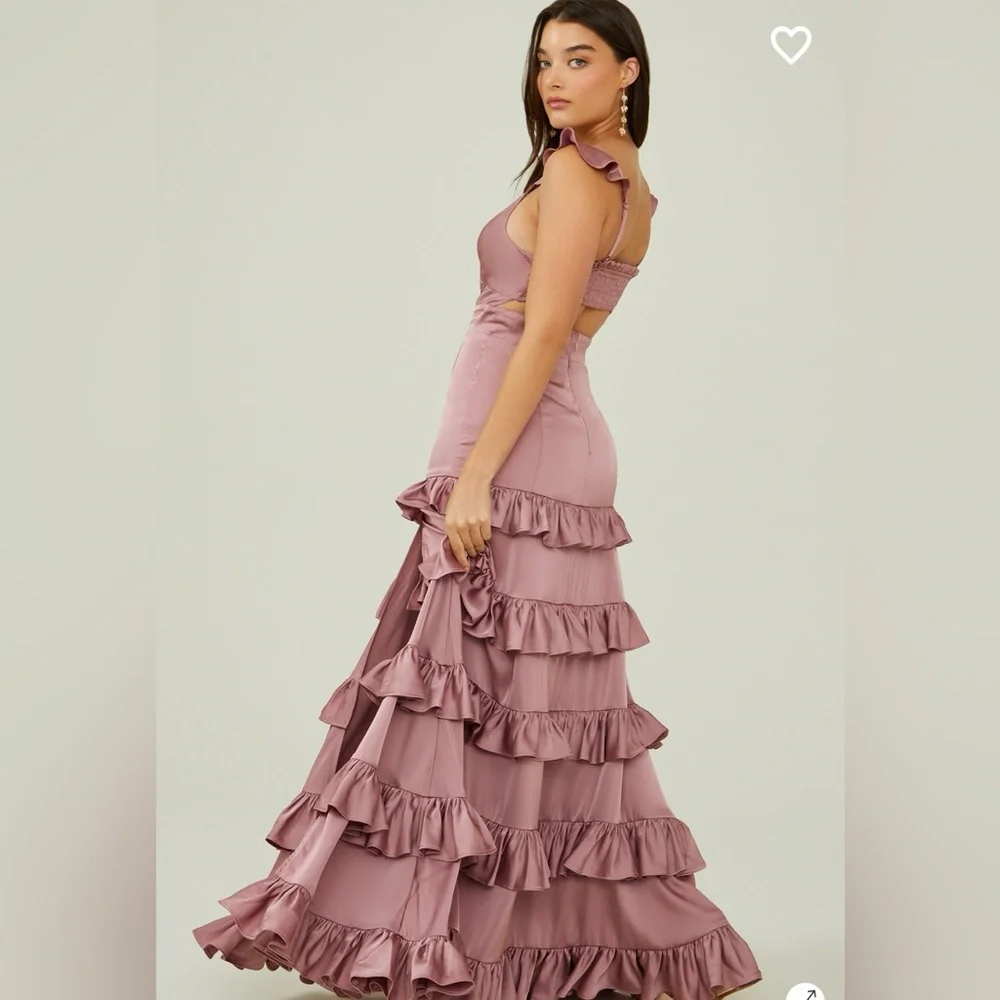 NWT Altar’d State Maxi Dress Rose Medium - Picture 3 of 5